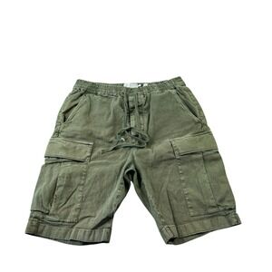 Vince Green Linen Blend Cargo Men's Drawstring Short Size Small